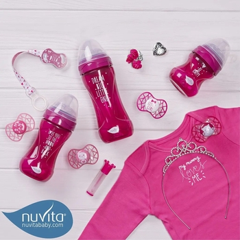 Пляшечка для годування Nuvita Mimic Cool, антиколікова, 250 мл, малиновий (NV6032PURPLE) - Pampik - 10