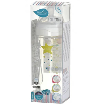 Пляшечка для годування Nuvita Mimic Collection, антиколікова, 330 мл, білий (NV6051BIANCO) - Pampik - 2