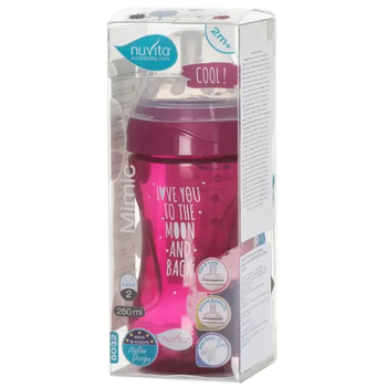 Пляшечка для годування Nuvita Mimic Cool, антиколікова, 250 мл, малиновий (NV6032PURPLE) - Pampik - 2
