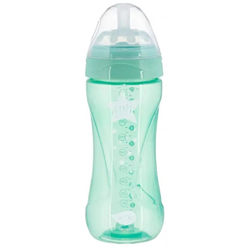 Пляшечка для годування Nuvita Mimic Cool, антиколікова, 330 мл, зелений (NV6052GREEN) - Pampik