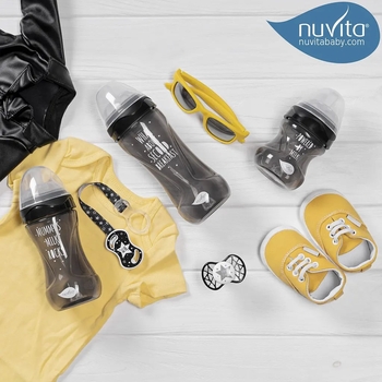 Пляшечка для годування Nuvita Mimic Cool, антиколікова, 250 мл, чорний (NV6032BLACK) - Pampik - 15