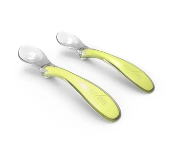 Набір ложок Nuvita Easy Eating, жовтий, 2 шт. (NV8480Lime) - Pampik