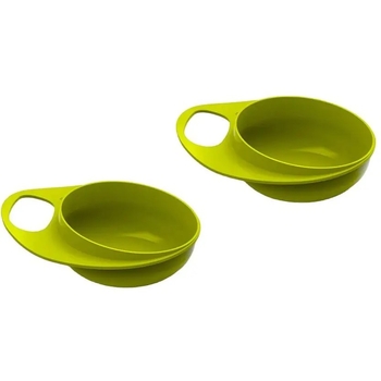 Тарелка Nuvita Easy Eating, глубокая, салатовый, 2 шт. (NV8431Lime) - Pampik