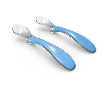 Набор ложек Nuvita Easy Eating, голубой, 2 шт. (NV8480Blue) - Pampik