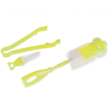 Набір щіток для миття пляшечок і сосок Nuvita, зелений (NV1485Green) - Pampik