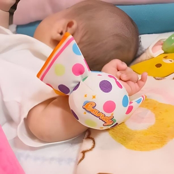 Погремушка мягкая Combi Конфета, белый-оранжевый (14097) - Pampik - 3