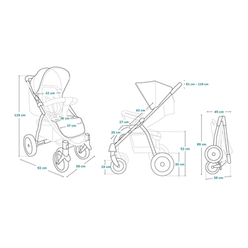 Прогулянкова коляска Lionelo Annet Tour Grey Stone (LO-ANNET TOUR GREY STONE) - Pampik - 7