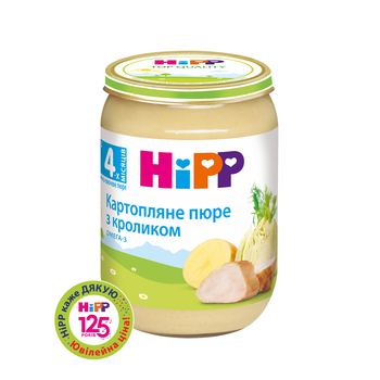 Пюре HiPP Картопляне пюре з кроликом, 190 г - Pampik