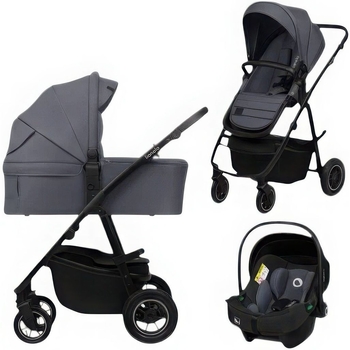 Универсальна коляска 3 в 1 Lionelo Amber Plus Grey Graphite (LO-AMBER PLUS 3IN1 GREY GRAPHITE) - Pampik
