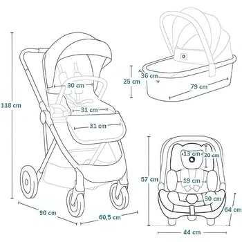 Универсальна коляска 3 в 1 Lionelo Amber Plus Beige Sand (LO-AMBER PLUS 3IN1 BEIGE SAND) - Pampik - 10