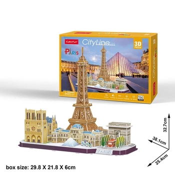 3D Пазл CubicFun City Line Paris (MC254h) - Pampik - 5