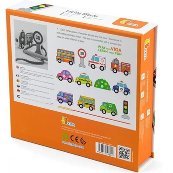 Шнурівка Viga Toys Автотранспорт (59851) - Pampik - 3