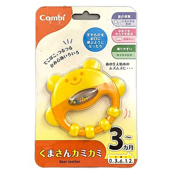 Грызунок-прорезыватель пластмассовый Combi, желтый (116710) - Pampik - 2