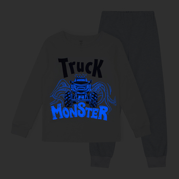 Піжама, що світиться Garnamama Neon PG 98 Білий Блакитний (1032714.50841103) - Pampik - 2