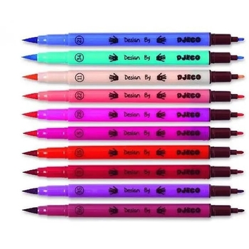 Фломастери-пензлі двосторонні Djeco Дівчата, 10 шт. (DJ08802) - Pampik - 3