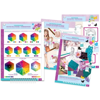 Блокнот c трафаретами Make it Real Квіткова фантазія (MR3202) - Pampik - 2