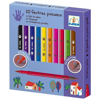 Набор двухсторонних фломастеров Djeco Классика, 10 шт. (DJ08800) - Pampik - 2