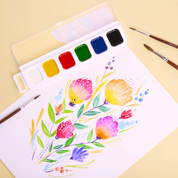 Фарби акварельні 1 Вересня, медові, 6 кольорів (110269) - Pampik - 8