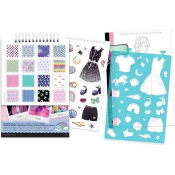 Блокнот c трафаретами Make it Real Модная вечеринка (MR3205) - Pampik - 4