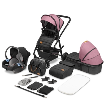 Универсальна коляска 3 в 1 Lionelo Amber Pink Rose - Pampik - 2