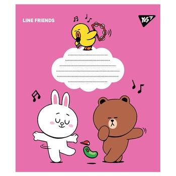 Нотний зошит Yes Line friends, А5, 12 аркушів, 25 шт. (766255) - Pampik - 4