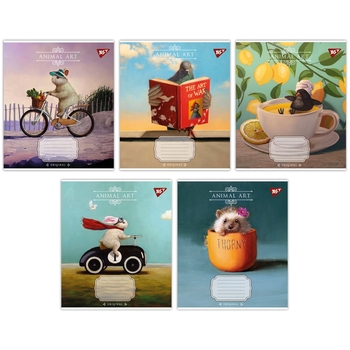 Набір зошитів Yes Animal art А5, в клітинку, 48 аркушів, 10 шт. (767103) - Pampik