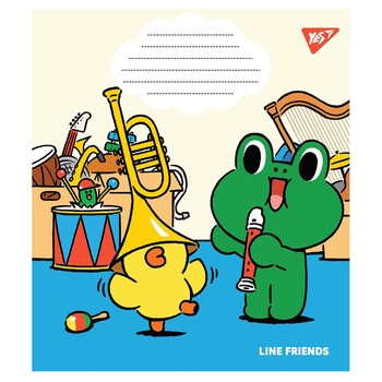 Нотний зошит Yes Line friends, А5, 12 аркушів, 25 шт. (766255) - Pampik - 7