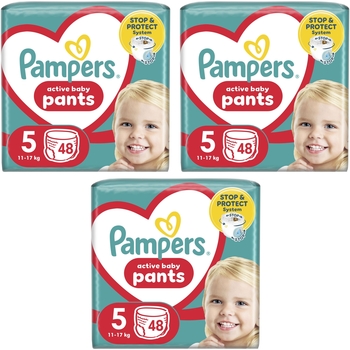 Набір підгузків-трусиків Pampers Active Baby Pants 5 (12-17 кг), 144 шт. (3 уп. по 48 шт.) - Pampik