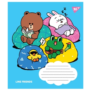 Нотний зошит Yes Line friends, А5, 12 аркушів, 25 шт. (766255) - Pampik - 3