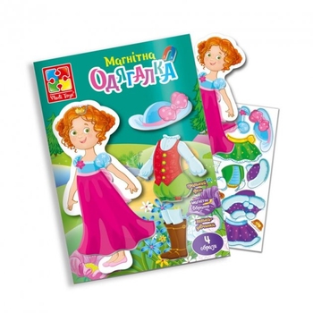 Магнітна гра Vladi Toys Принцеса, в папці, укр. (VT3204-26) - Pampik