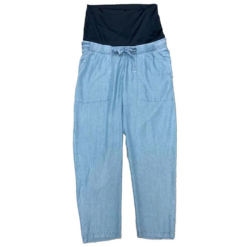 Джинсы Queen Mum укороченные 7/8, тонкие, р.50, джинс, голубой (81212/22792) - Pampik