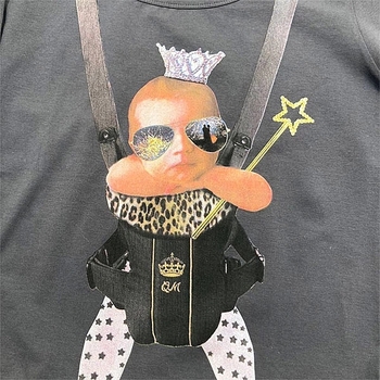 Футболка з довгим рукавом Queen Mum Дитина в слінгу, р.42, сірий (5312.6025/14089) - Pampik - 4