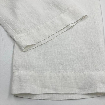 Укорочені штани з манжетом Queen Mum, льон, р.44, білий (81117/22810) - Pampik - 4