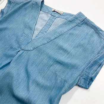 Туніка джинсова Queen Mum, р.46, джинс, блакитний (81214/22794) - Pampik - 3