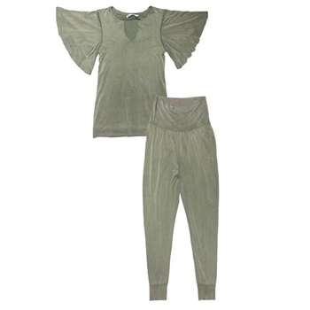 Кофтинка та штани Queen Mum, р.42, оливковий (81128,81131/22777) - Pampik