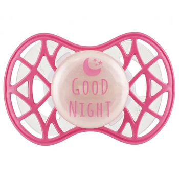 Силіконова симетрична пустушка Nuvita Air55 Cool Good Night, світиться у темряві, 6-12 міс. (NV7085GM) - Pampik
