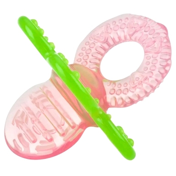 Силіконовий прорізувач Nuby, рожевий з салатовим (6826pnkgrnflwr) - Pampik - 2