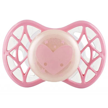 Силіконова ортодонтична пустушка Nuvita Air55 Cool Серце, світиться у темряві, 0+ міс. (NV7064GCR) - Pampik