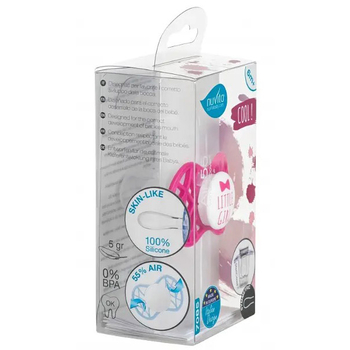 Силіконова симетрична пустушка Nuvita Air55 Cool Little Girl, 6-12 міс. (NV7085SI) - Pampik - 4