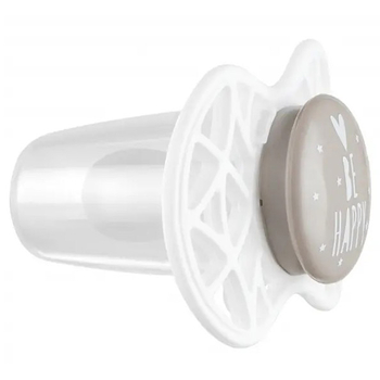 Силіконова симетрична пустушка Nuvita Air55 Cool Be Happy, світиться у темряві, 6-12 міс. (NV7085PG) - Pampik - 2