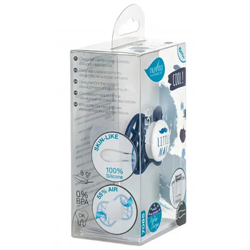 Силіконова симетрична пустушка Nuvita Air55 Cool Little Man, 6-12 міс. (NV7085NB) - Pampik - 4