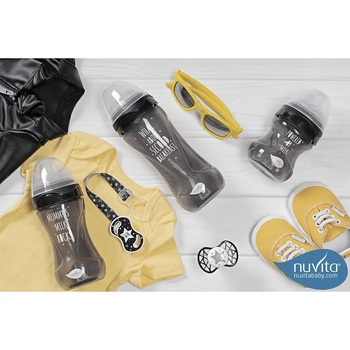 Силіконова симетрична пустушка Nuvita Air55 Cool Baby Star, 0+ міс. (NV7065IB) - Pampik - 12