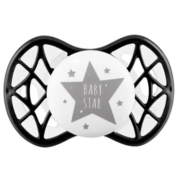 Силіконова симетрична пустушка Nuvita Air55 Cool Baby Star, 0+ міс. (NV7065IB) - Pampik