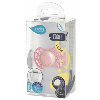 Силіконова ортодонтична пустушка Nuvita Air55 Cool Серце, світиться у темряві, 0+ міс. (NV7064GCR) - Pampik - 3