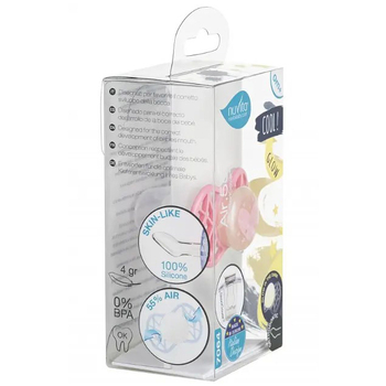 Силіконова ортодонтична пустушка Nuvita Air55 Cool Серце, світиться у темряві, 0+ міс. (NV7064GCR) - Pampik - 4