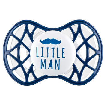 Силіконова симетрична пустушка Nuvita Air55 Cool Little Man, 6-12 міс. (NV7085NB) - Pampik