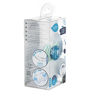Силиконовая ортодонтическая пустышка Nuvita Air55 Cool Boy, 0+ мес., зеленый (NV7064NG) - Pampik - 4
