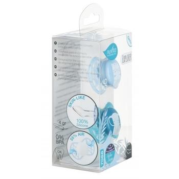 Силіконова ортодонтична пустушка Nuvita Air55 Explorer Тигр та Слон, 0+ міс., 2 шт. (NV7066M) - Pampik - 4