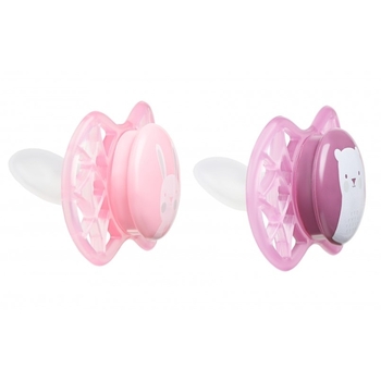 Силіконова симетрична пустушка Nuvita Air55 Explorer Ведмежа та Зайчик, 0+ міс., 2 шт. (NV7067F) - Pampik - 2