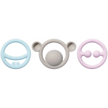 Набір іграшок-прорезивателей Moluk Nigi + Nagi + Nogi Пастельні кольори, 3 шт. (43401) - Pampik